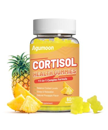 Cortisol Gummies for Women Cortisol Supplements with Ashwagandha Magnesium L-theanine for Relaxation and Mood Support - 60 Gummies 60 Count (Pack of 1)