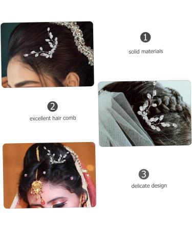 Angoily Small Side Comb Tiara Hair Accessories Hair Comb Hair Side Comb Rhinestone Hair Decoration Bride Wedding Rhinestones Grab The Drill - Buy Online on GoSupps.com