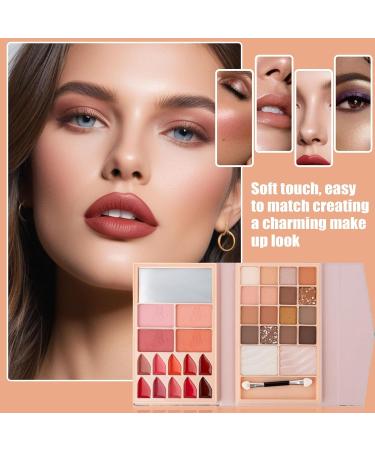 Makeup Palette Eyeshadow - Waterproof Makeup Palettes Eye Makeup Palette | Unique Long Lasting Cream Contour & Highlighting Palette Maqui Kit - Buy Online on GoSupps.com