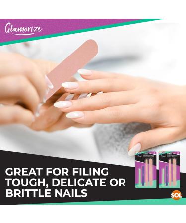 SOL 56pk Smooth Finish Assorted Emery Boards for Nails | Nail Files for Manicure & Pedicure Double-Sided Nail Files Professional Nail Files for Acrylic and Gel Nails Nail Filer Nail File - Buy Online on GoSupps.com