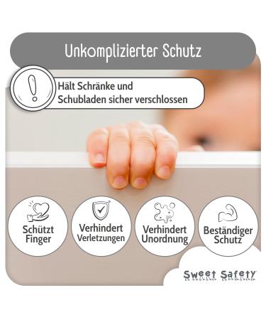 Sweet Safety 6x T V Certified Drawer Lock | No-Drill Child Safety Cabinet Locks | Glue-On Cupboard Protection for Kids - Buy Online on GoSupps.com