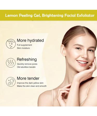 Lemon Exfoliating Gel - Natural Peel Face Scrub for All Skin Types | Deep Cleansing Moisturizer & Exfoliator - Buy Online on GoSupps.com