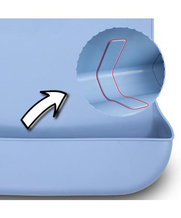 Adult Bibs Adjustable and Washable Silicone Clothes Protectors to Dining Bib with Crumb Catcher for Men/Women/Elderly(2 pcs) - Buy Online on GoSupps.com