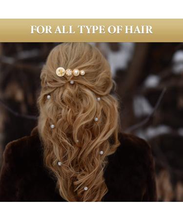 Doubro Pearl Hair Clips Set - 6PCS Metal Hair Barrettes for Women & Girls - Strong Hold Nonslip Hairpins - Perfect Birthday or Valentine's Day Gift - White - Buy Online on GoSupps.com