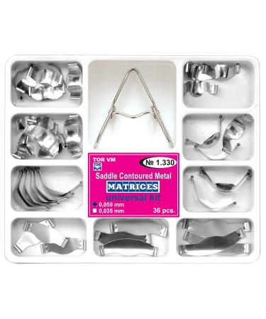 Dental Sectional Matrix Band Kit - Universal Metal Matrices with Spring Clip (36 pcs) - Buy Online on GoSupps.com