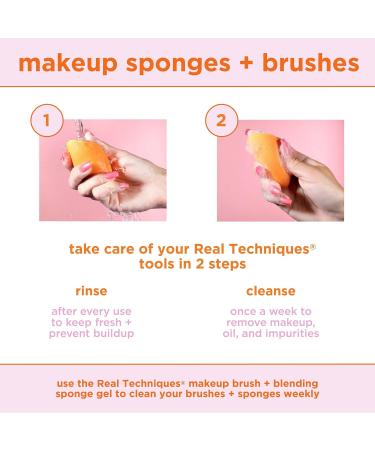 Real Techniques Miracle Complexion Sponge Makeup Blending Sponge For Liquid and Cream Foundation Offers Light To Medium Coverage Natural Dewy Makeup Orange Sponge Latex-Free Foam 1 Count - Buy Online on GoSupps.com