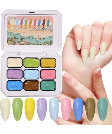 Solid Gel Nails - 9 Color Gel Manicure Palette | 3D Nails for Women and Girls Wedding Extensions French Tips Birthday - Buy Online on GoSupps.com