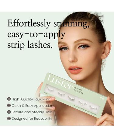 Cashmeren Faux Mink Strip Lashes - DIY Individual Fake Eyelashes | Natural Waterproof & Reusable | 5 Pairs for Everyday Elegance - Buy Online on GoSupps.com