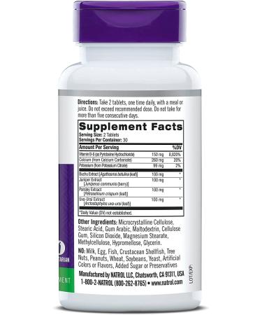 Natrol Water Pill Tablets 60 Count - Natural Water Retention Relief - Buy Online on GoSupps.com