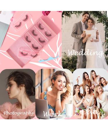 Bsisme Cat Eye Eyelashes Russian Strip Natural Look Faux Mink Individual Fake Lashes Fluffy Wispy Manga Classic Thick Cluster False Eyelashes Includes Tweezers 5 Pairs No Glue Cat-Eye 8-12mm - Buy Online on GoSupps.com