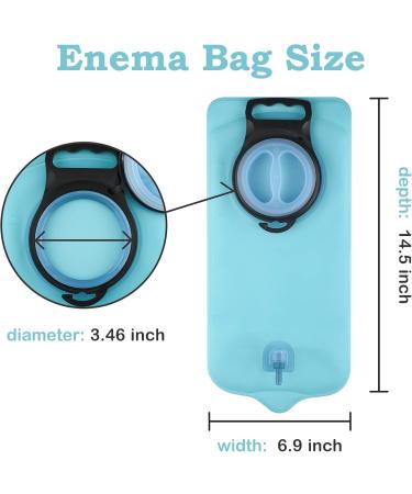 Topquafocus Portable Enema Bag Set - New Design Reusable Douche Bags for Men & Women | 2L Intestinal Cleaning & House Cleaning Solution - Buy Online on GoSupps.com