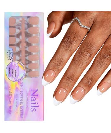 Elegant French Manicure French False Nails Different Sizes Natural Nail Art Tips and Accessories