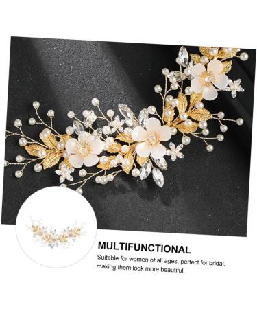 FRCOLOR rhinestone pearl hair comb combs for women flower hair clips for women hair accessories for women womens hair clips hair barrettes for women bride the flowers loose hair white - Buy Online on GoSupps.com