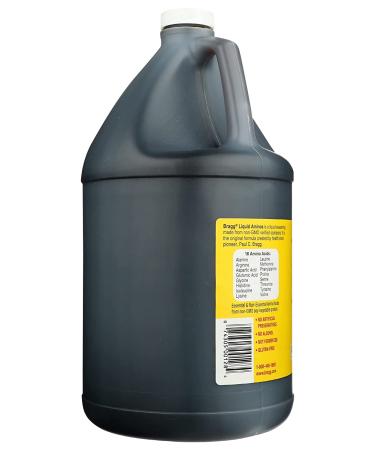 Bragg Liquid Aminos All Purpose Seasoning 128 Fl Oz - Gluten Free & GMO-Free Soy Sauce Alternative - Kosher Certified | 1 Gallon Bottle - Buy Online on GoSupps.com