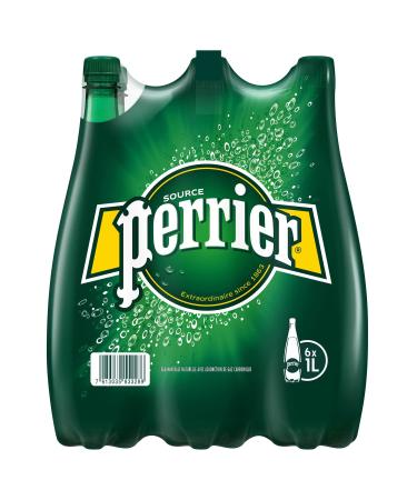 PERRIER - Natural Sparkling Mineral Water 6X1L - Free Shipping - Price Per Unit