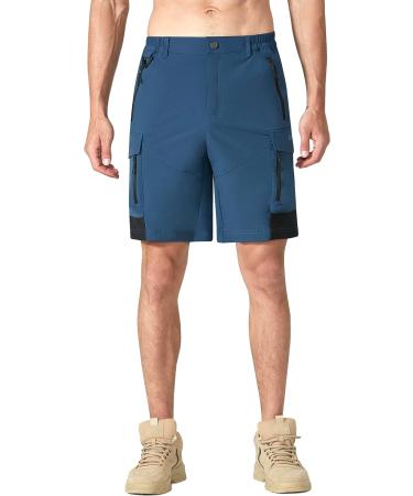 EZRUN Men's Quick Dry Hiking Cargo Shorts Large Navy - Ideal for Golf, Camping, Fishing & Travel - Buy Online on GoSupps.com