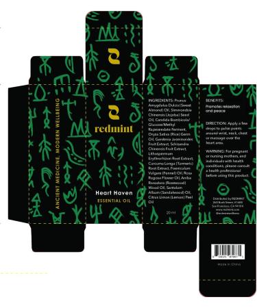 Redmint Heart Haven Essential Oil | Calms The Mind | Made with 100% Natural Ingredients| Natural Solution for Peace and Relaxation | 20ml - Buy Online on GoSupps.com