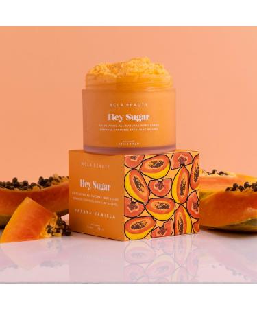 NCLA Beauty Hey Sugar All Natural Body Scrub - Moisturizing Exfoliating Sugar Scrub - Shea Cocoa and Mango Butters - Papaya Vanilla - 8.8 oz - Buy Online on GoSupps.com