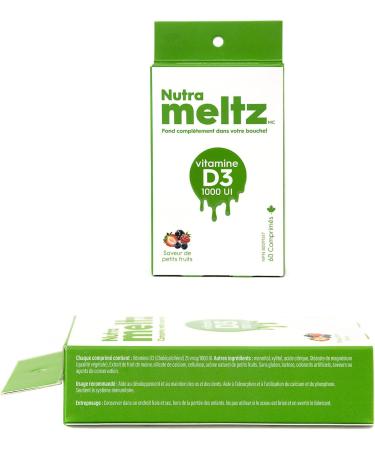 Nutrameltz Vitamin D3 1000 IU Supports Stronger Bones & Teeth Boost Immunity Vitamins Prevents Inflammation Quick Dissolving Tablets Mouthwatering Mixed Berry Flavor (60 Tablets) - Buy Online on GoSupps.com