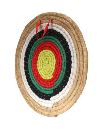 AUVIM Archery Targets Straw Solid Hand-Made Archery Target for Recurve Bow Compound Bow or Longbow 20 Inches Traditional Bow Arrow Target for Kids Youth Adult Archery Hunting Backyard Practice Green 1 Layer