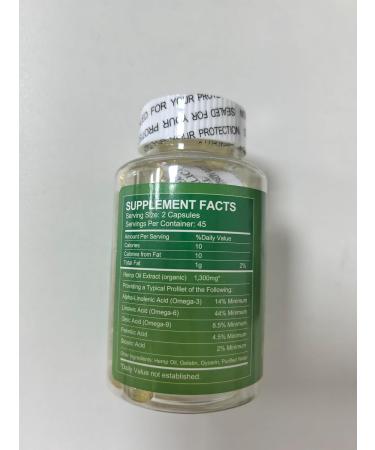 (2Pack) Hemp Oil Capsules - 60 000 Maximum Strength Immune Support Focus Calm Relaxation Mood Rich in Omega 3 6 9 Fatty Acids - 90 Capsules - Buy Online on GoSupps.com