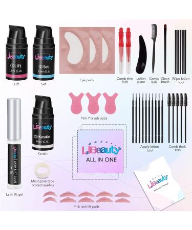 Libeauty Lash Lift Kit Eyelash Lift Kit Eyebrow Lamination 2 in 1 Salon Result Lasts 6 Weeks 10ml Large Capacity Eyelash Perming Kit with Tool for Salon & Home Use With Liquid Glue - Buy Online on GoSupps.com