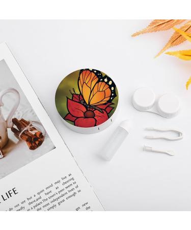 Monarch Butterfly Contact Lens Case - Portable Travel Box with Mirror | Perfect for International Shipping - Buy Online on GoSupps.com