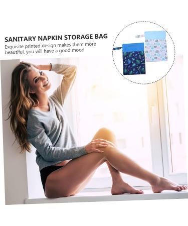 Buy Healvian Women's Menstrual Storage Bag - 2 Pcs Double Zipper Travel Tampon Organizer 35x23cm - Buy Online on GoSupps.com
