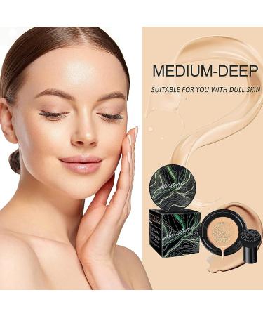 Mushroom Head Air Cushion CC Cream - BB Cream Foundation Makeup Long-Lasting, Waterproof, Oil Control | All Skin Types | Buff Beige - Buy Online on GoSupps.com