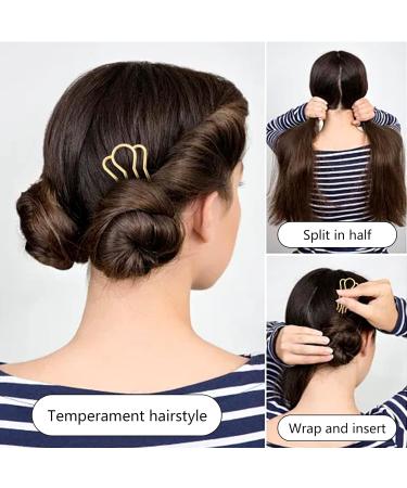Metal Hair Comb 10 Pieces 2 Sizes | Gold Hair Accessories Comb | Perfect for Women and Girls | Modern and Stylish - Buy Online on GoSupps.com