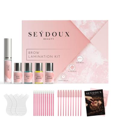 Brow Lamination Kit | Premium DIY Eyebrow Lift Set with Castor Olive Oil Vitamin K | Professional Salon Perm Results From Home - Vegan Cruelty Free