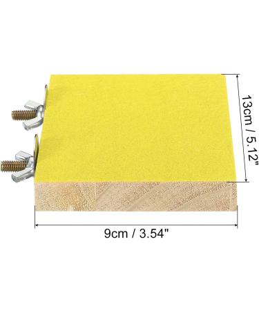 Patikil Bird Perch Stand - Wooden Playground for Small Birds Parrots & Lovebirds | Paw Grinding & Cage Accessories in Yellow - Buy Online on GoSupps.com