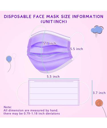 Rasav Kids Disposable Face Masks 100Pcs - Colorful & Cute 3 Ply Breathable Masks for Children - Girls & Boys - Buy Online on GoSupps.com