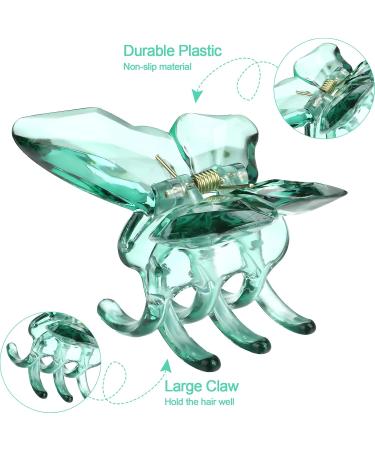 6 Pieces Large Butterfly Hair Claw Clips Clear Butterfly Jaw Clips 3.3 Inch Beautiful Butterfly Hair Clips Hair Accessories for Girls and Women - Buy Online on GoSupps.com