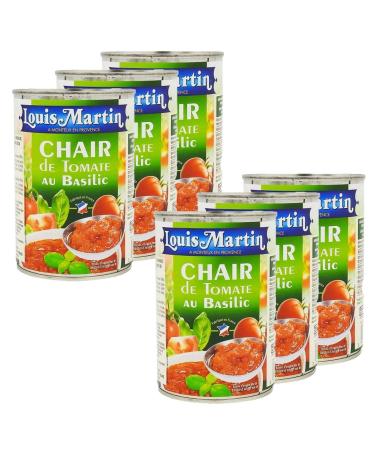 Louis Martin Pack of 6 x Tomato Pulp with Basil - Louis Martin - 400g box