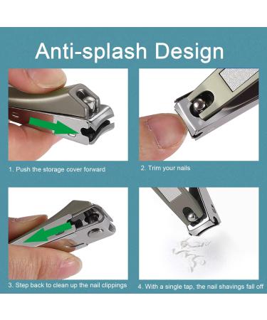 Jeopoom Gold Stainless Steel Nail Clipper - High-Quality Curved Nail Cutter for Safe Grooming of Fingernails & Toenails - Buy Online on GoSupps.com