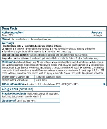 Nozin Nasal Sanitizer Antiseptic Popswab Ampules 10ct Pack | 62% Alcohol | Kills 99.99% Germs | Lasts 12 Hours - Buy Online on GoSupps.com