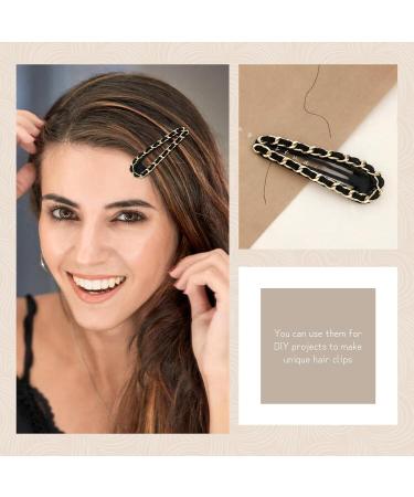 Cinaci 40 Pieces 6.8cm/2.7" Big Plain Blank DIY Craft Metal Water Drop Snap Hair Clips Barrettes Non Slip Bang Holders Hair Pins Accessories for Women Girls Teens Kids - Buy Online on GoSupps.com