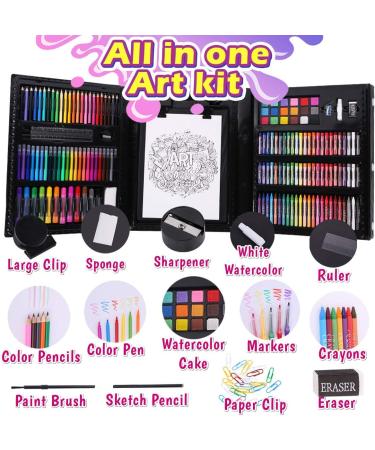 Dinonano 238-Piece Drawing Painting Art Set for Kids | School Supplies Kit with Paint Makers, Sketch Pad, Easel, Crayons, Watercolor Pencils, Markers | Ideal for Boys and Girls Ages 3-12 - Buy Online on GoSupps.com