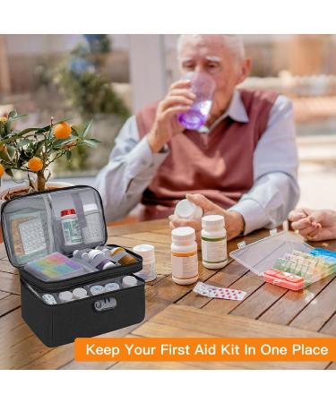 Travel Medicine Organizer Bag with Combination Lock - Lockable Pill Bottle & Prescription Medication Storage Solution - Buy Online on GoSupps.com