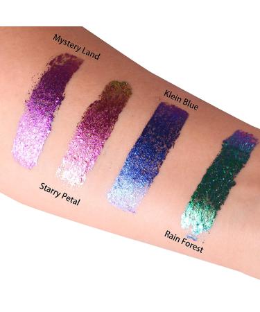 MEICOLY Cream Chameleon Eyeshadow Gel - Intense Color Shifting & Multi Chrome Flakes for Metallic Shimmer - Rain Forest 04 - Buy Online on GoSupps.com