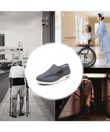 LLDDP Men's Diabetic Shoes Wide Width Adjustable Closure Lightweight Breathable Swollen Feet Walking Edema Sneakers - Blue - Size 8 - Buy Online on GoSupps.com