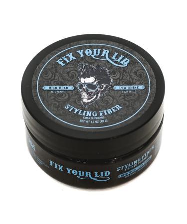 Fix You Lid High Hold Styling Fiber 1.7oz Mens Hair Cream with Low Shine - Styling Fiber for Short and Long Hair Types
