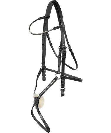 HORZE Valencia Mexican Noseband for Ponies - Black | Premium Equestrian Gear | International Shipping - Buy Online on GoSupps.com