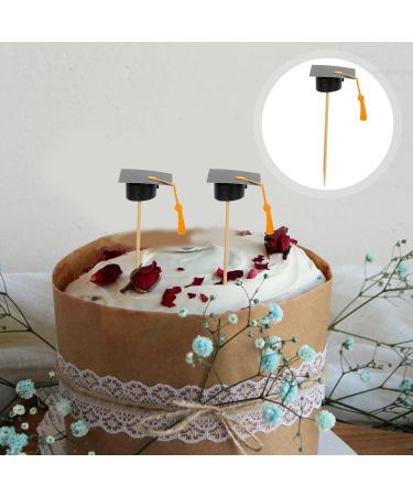 ABOOFAN 14pcs Graduation Cake Toppers Mini Graduation Caps Cupcake Picks for Class of 2024 Graduation Party Decorations - Buy Online on GoSupps.com