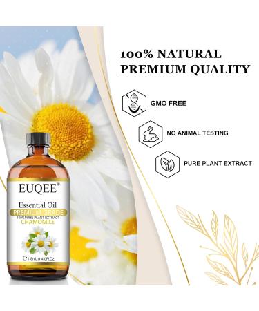 EUQEE Chamomile Essential Oils 118ml Pure Chamomile Oil Natural Aromatherapy Oil Diffuser Oil Essential Oils for Diffusers for Home Relax Chamomile 118 ml (Pack of 1) - Buy Online on GoSupps.com