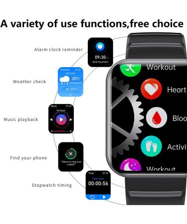 F21 Pro Blood Sugar Monitor Watch - Bluetooth Fashion Smartwatch for Non-Invasive Painless Blood Glucose Testing - Upgraded Black for Men and Women - Buy Online on GoSupps.com