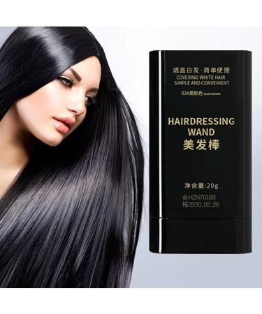B ton De Teinture Capillaire Portable Peigne De Teinture Capillaire Temporaire Stick De Couverture De Cheveux Gris Retouche Racines Cheveux Pour Barbe Racines D frisage Hommes Femmes Quotidien marron noir - Buy Online on GoSupps.com