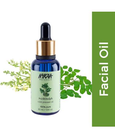 Nykaa Naturals Cold Pressed Oil - 100% Pure Moringa Face Oil for Dry Dull Skin Minimizes Pores - All Skin Types - 1 oz - Buy Online on GoSupps.com