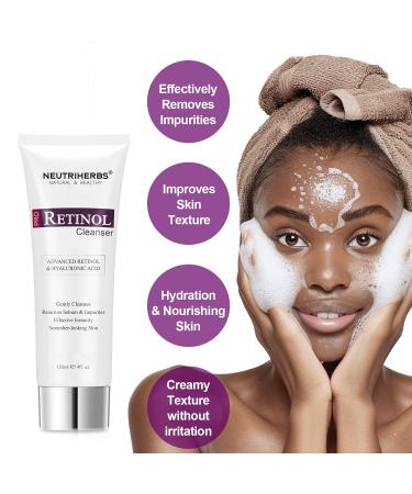 Buy Neutriherbs PRO Retinol Face Wash - Anti-Aging Nourishing & Moisturizing Daily Cleanser with Amino Acids & Hyaluronic Acid - 4 fl. oz | International Shipping Available - Buy Online on GoSupps.com